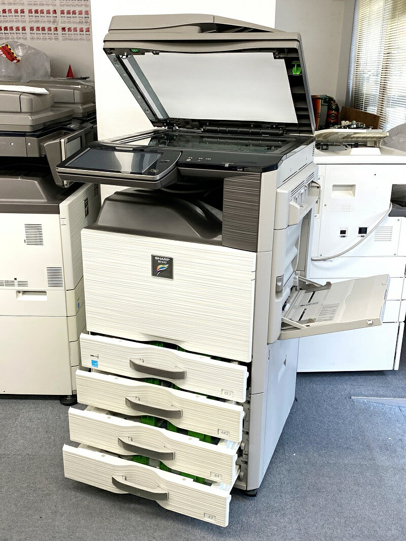 【中古コピー機】 整備済み 1ヵ月保証！ SHARP シャープ MX-3640FN 無線LAN Mac 対応 A3 カラー 複合機 コピー機 毎分36枚 コピー FAX プリンター スキャン 4段 カセット 手差し LAN USB オフィス 事務所　印刷【中古】