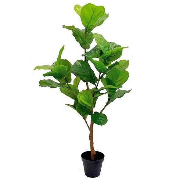 人工観葉植物 カシワバゴム フィカスリラータ 110cm（インテリアグリーン 造花・フェイクグリーン・フェイクプラント・擬木・鉢植え）