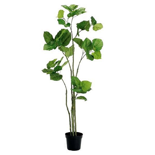 人工観葉植物 ウンベラータ 160cm（インテリアグリーン 造花・フェイクグリーン・フェイクプラント・擬木・鉢植え）