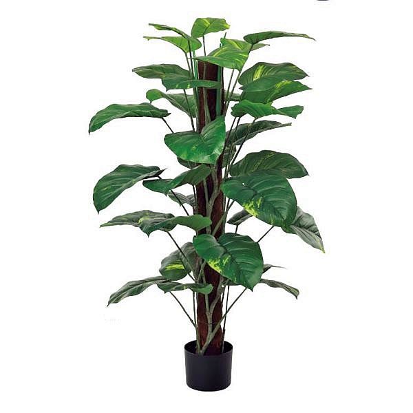 人工観葉植物 ポトスヘゴ 120cm（インテリアグリーン 造花・フェイクグリーン・フェイクプラント・擬木・鉢植え）
