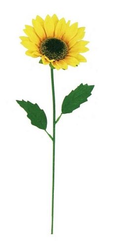 ヒマワリ造花（アートフラワー）13cm 1輪付（造花 ひまわり・造花サンフラワー）