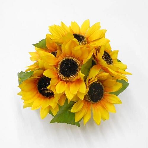 造花 ヒマワリ ミニサンフラワーポット （小さい造花ヒマワリ鉢植え ひまわりフラ...