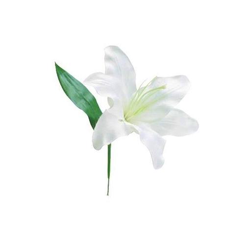 【造花】カサブランカリリーピック（白ゆり造花）