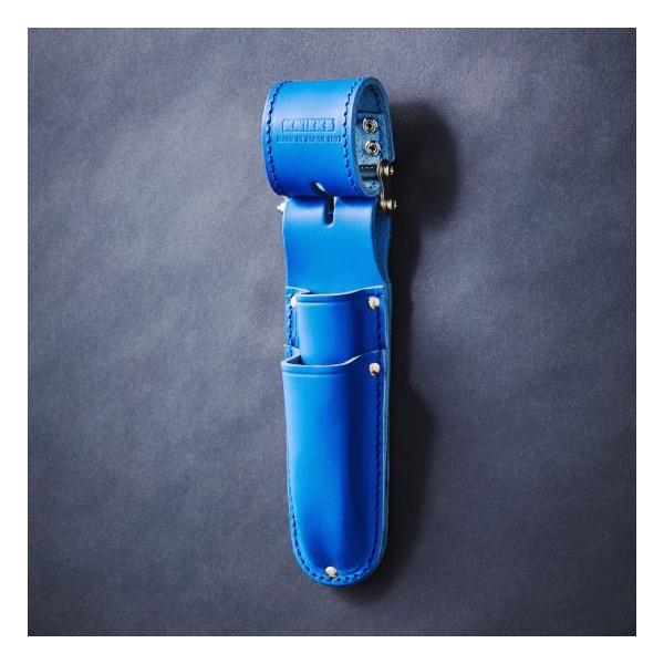 KNICKS　ニックス　KBL-112DX　チェーン式/電工ナイフ・カッター2段ホルダー　【ブルー】　腰袋　腰道..