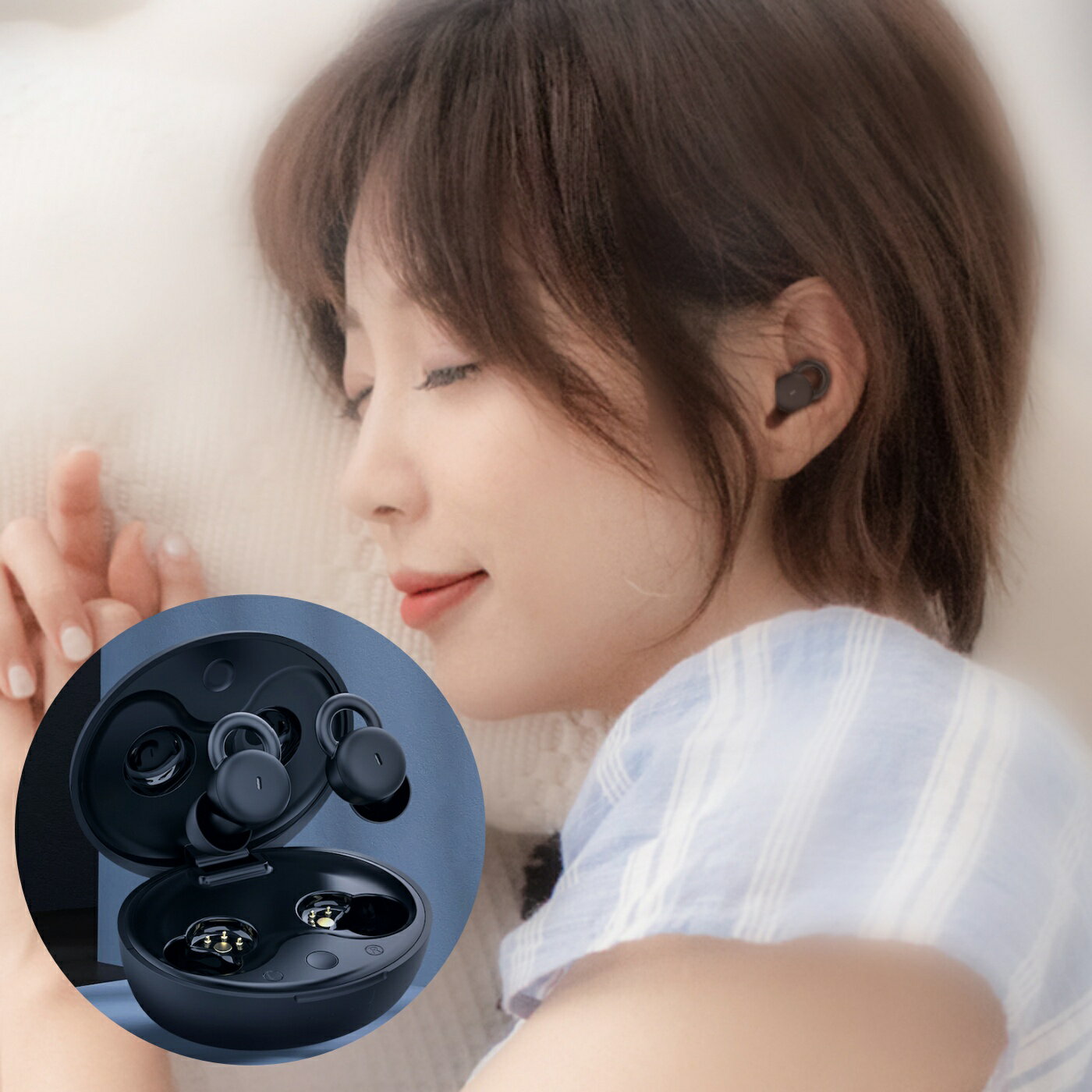 寝ホン 痛くない ワイヤレス 睡眠用イヤホン Bluetooth 寝ながら 完全ワイヤレスイヤホン ミニサイズ 超小型 カナル型 高遮音性 左右分離型 片耳/両耳 自動ペアリング 通話 Type‐C iOS Android…