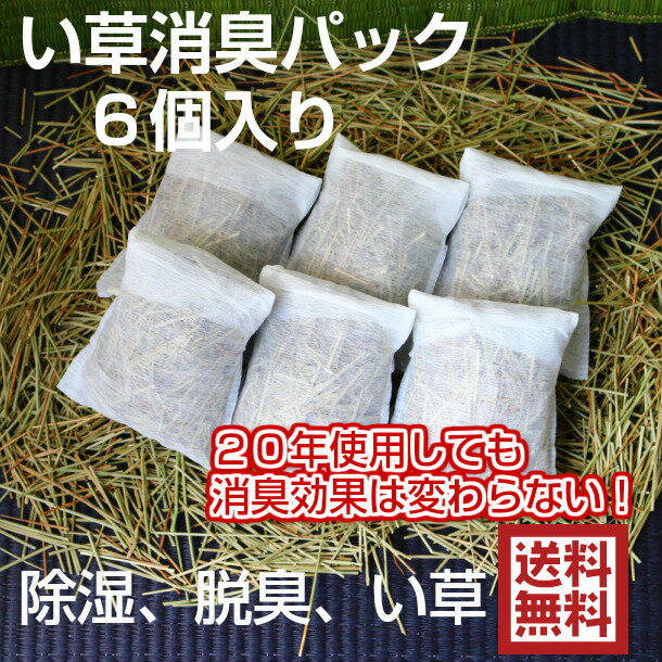 送料無料 い草パック 6個入り 畳の芳香剤 靴 脱臭 湿気取り 湿気とり 繰り返し 湿気対策 消臭剤 除湿シート 消臭 タンス 靴箱 下駄箱 シューキーパー に