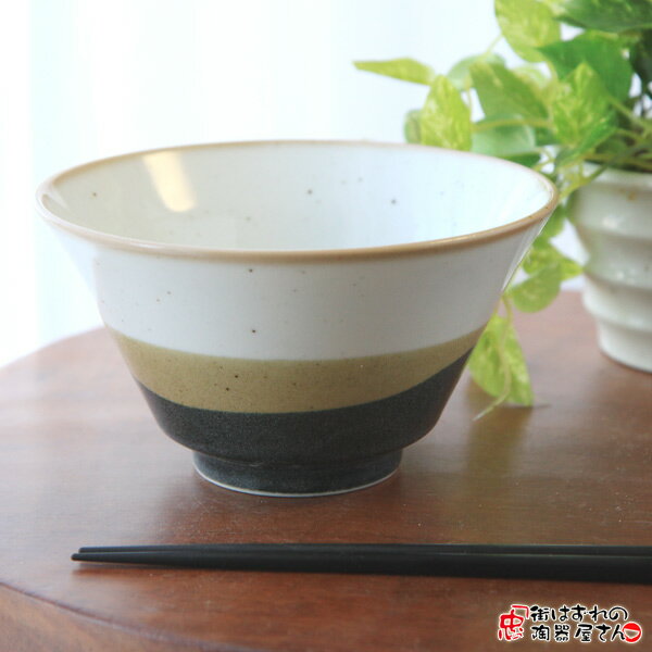 どんぶり 色分け三彩クレール型50反り丼 直径16.7cm 高さ9.5cm 840cc 419g ラーメン鉢 美濃焼 日本製 ..