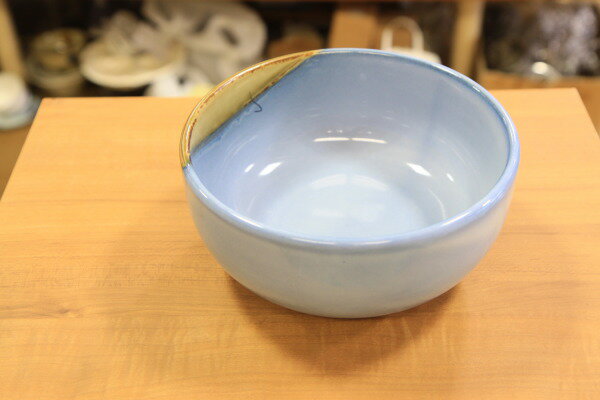 【訳あり アウトレット】水色塗分け55高台丼 美濃焼 直径18cm 高さ8.5cm 日本製 丈夫 業務用食器でも利用可能