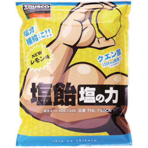 TRUSCO 塩飴 塩の力 750g レモン味 詰替袋 1袋入 TNL-750CN 5月19日