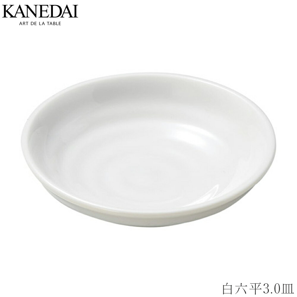 【白六平3.0皿】取り皿 和食器 おしゃれ 焼き物 プレート 業務用 プロ仕様 0508-3000