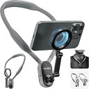 TELESIN° 携帯電話ネックレスマウント POV/Vlog MagSafe用 スマホホルダー 磁気マグネット iPhone対応 マグセーフ式 超強力磁力 スマホ撮影 スマートフォンMagsafeに対応 iPhone16/iPhone15/15Pro Max iPhone14/14 Pro iPhone13/13 Pro/13 Pro Max/13 Mini iPhone12対応