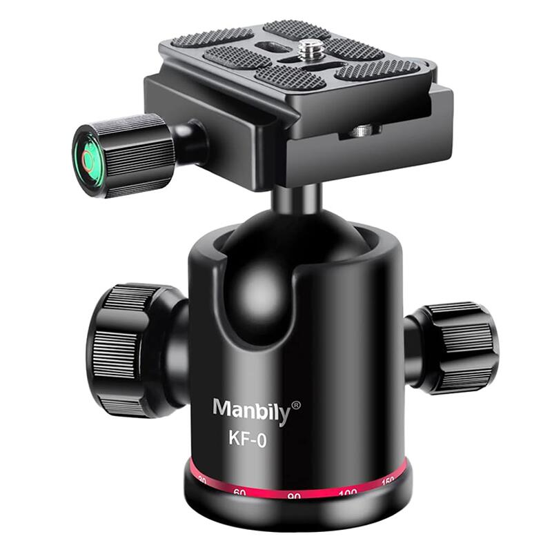 Manbily 自由雲台 中型 丸形雲台 ビデオ雲台 軽量 360度回転 耐荷重8KG アルミ製 パノラマ雲台 ボール..