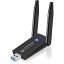 WiFi ̵LAN ҵ USB3.0 WIFIץ 1300Mbps 5dBi 2.4Ghz/5Ghz ǥ奢Х ̵lanץ 802.11AC ®̿ Windows11 / 10 / 8.1/8/7/ XP/Vista/Mac OS Xб PC/Desktop/Laptop