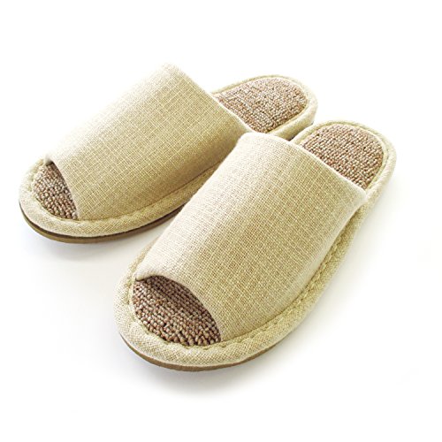 オクムラ ecru絨毯パイル スリッパ M ベージュ NEAA8900BE 通気性がいい 足にフィット 滑りにくい 小音