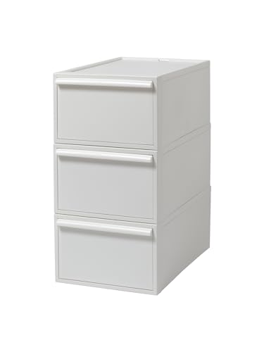 ライクイット (like-it) 収納ボックス クローゼットシステム 引出し (M) 3個組 オールホワイト CS-D2 3P 奥行き52cm