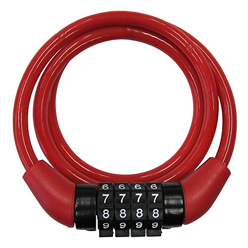 サギサカ(SAGISAKA) 自転車用 ロック 小型マイダイヤルロック 60cm レッド 44160