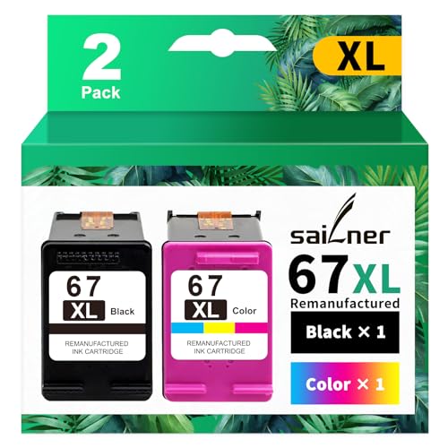 SAILNER 67XL インクカートリッジ 再生インクカートリッジ HP 67XL 67 XL 67XXL DeskJet 2755 4155