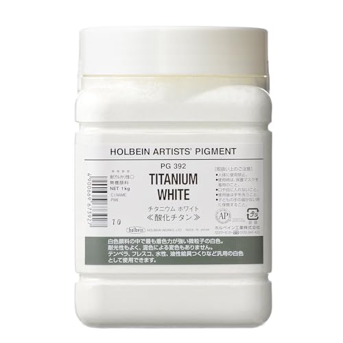 チタニウムホワイト/1000g/29392・Color:チタニウムホワイト・色番:PG392・品番:29392顔料はさまざまな絵具の素となる粉体です。 専門家用顔料はフレスコ画やテンペラ画を制作する人のために厳選された顔料です。 もちろん水...