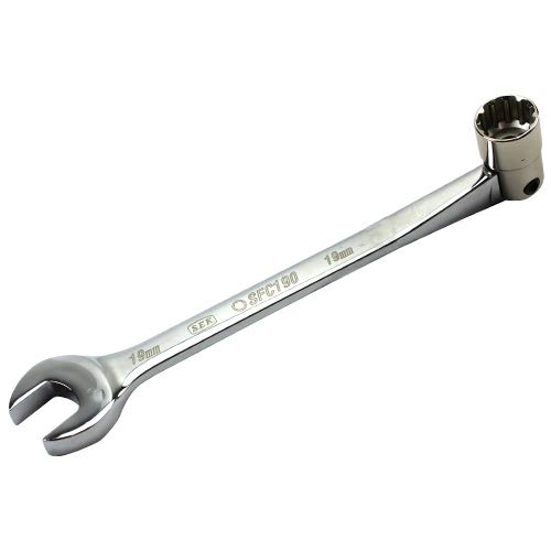 スエカゲツール SEK フレックスコンビレンチ (片ブラ) スプラインソケットタイプ 19mm SFC 190