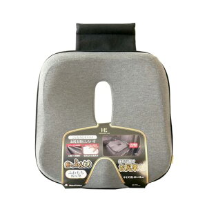 ボンフォーム(BONFORM) シートクッション ヒーリングラボII 軽/普通車 ストッパー付き 低反発ウレタン 44x7x44cm グレー [