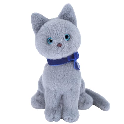 サンレモン ジョリィ グレー おすわり 13×12×19cm ぬいぐるみ アニマル 猫 P-9052