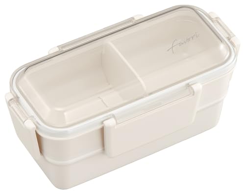 オーエスケー DUL No.3 DISH UP LUNCH ランチボックス二段(仕切付) PCW-600S ベージュ