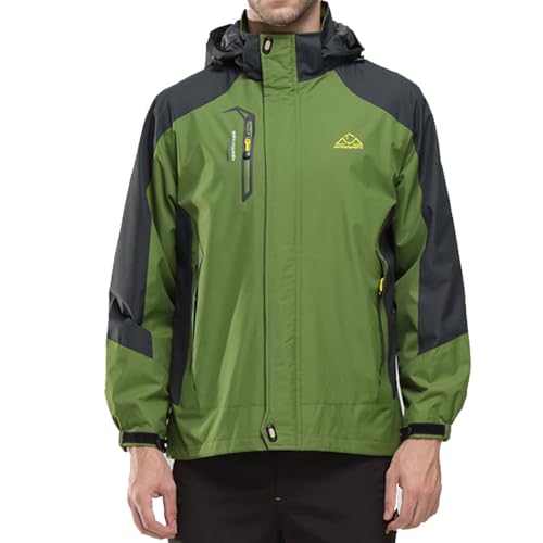[YSENTO] Men's Mountaineering Wear Windproof Jacket Stand Collar Jacket Water-repellent Breathable Outerwear Walking Hiking Trekking
