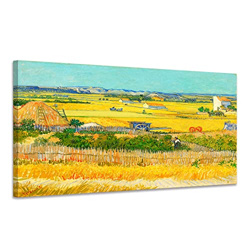乐天商城 - アートパネル ゴッホ 麦畑 油絵 絵画 黄色 アートポスター インテリア 壁掛け絵画 現代 パネル 風景画 写真 装飾画 壁掛け 贈り物 部屋