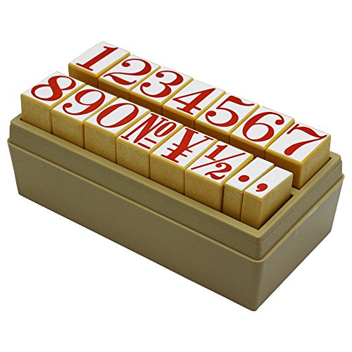 樂天商城 - シャチハタ スタンプ 柄付ゴム印 数字セット 極大号 印面26×17ミリ TEN-03