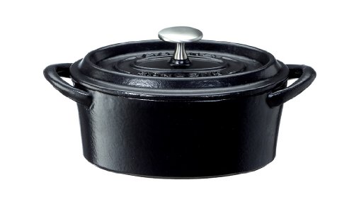 イシガキ 両手鍋 鉄鋳物 オーバル 14cm 幅19.1×奥行11×高さ9.3cm ブラック ボン・ボネール ココット ガス火 オーブン 対応