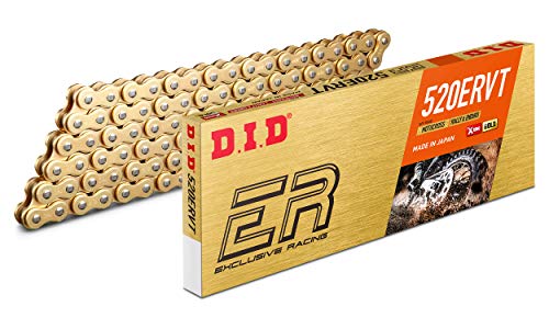 D.I.D(大同工業)バイク用チェーン 軽圧入クリップジョイント付属 520ERVT-114FB G&G(ゴールド) X-リング 二輪 オートバ