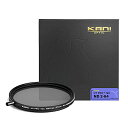 KANI 67mm 可変NDフィルター HT PRO+ MC ND2-64 減光効果最大6絞り分 着脱式調整用ノブ付 高濃度時X状ムラ抑制 低反