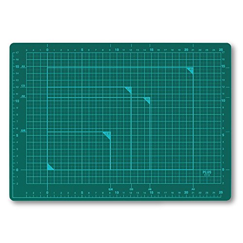 PLUS(プラス) カッターマット 両面 A4 230×320mm グリーン 48-573