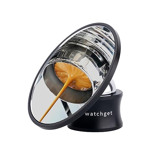 watchget コーヒー抽出ミラー エスプレッソショットミラー 360度回転 コーヒー流量観察反射鏡 磁気着脱式 コーヒー抽出