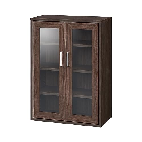 白井産業 キャビネット カップボード キッチン収納 ガラスキャビネット 同シリーズで組み合わせ自由自..