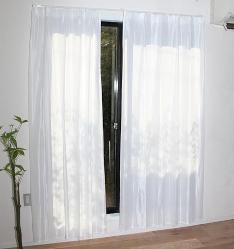 cloth shop布や レースカーテン 2枚組 幅100 x 丈108cm UVカット 外から見えにくい 断熱 保温 おしゃれ 洗える カーテ