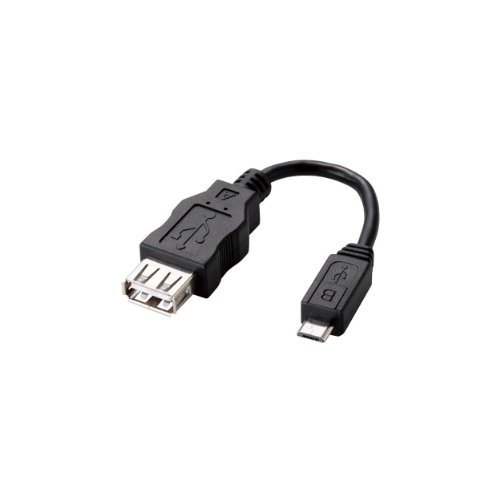 エレコム マイクロUSBケーブル microUSB (micro B to USB Aメス ) 変換ケーブル [スマホでUSB機器が使..