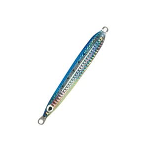 #2 ネイビー02 ネイビー/40g/-・Style:#2 ネイビー・パッケージ個数:1・主な対応魚種:セイゴ スズキ ヒラマサ ブリ タチウオ ヒラメ マゴチ・重量:40g・カラー:#2 ネイビー・形態:ルアーただ頑強なだけのジグが必要なら、ボディ、ワイヤーコーティング、その全てを、分厚く・太くすれば事足りる。しかし、それではキレのある動きが損なわれ魚を誘わない。そもそも、ジャーグが重くては疲労がひどく、ショアからは投続できない。また、エッジの効いたスライド系の繊細なジグも、すでに優れた選択肢が多く用意されている。しかし、本来、デッキの上で使う設計のものは、磯では「コンッ」と当たっただけで曲がったり、折れたりする…。ほんの数投でホログラムが「ペキリ・ぺロリ」と剥げたりする。ショアにはショアの機能が必要だ。「頑強なこと」と「薄く、動きにキレがあり、引き抵抗が軽いこと」の両立、その双方を両立させてこそショア専用と考え、追求したのがタフボーン(PAT.P)。そんな撃投ジグをさらに「飛び」に特化させた。それが撃投ジグエアロ。軽く引いてもグルグルッと動く、超タフなジグです。