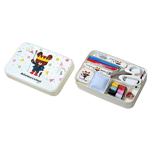 ミササ くまのがっこう ソーイングセット うす型タイプ ホワイト NO.1795 ミササ くまのがっこう ソーイングセット うす型タイプ ホワイト NO.1795