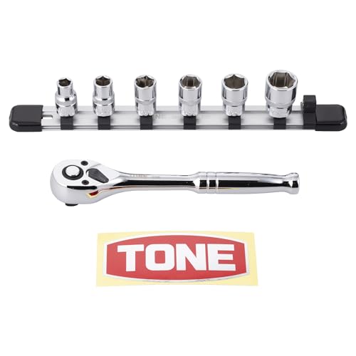 トネ(TONE) ソケットレンチセット(6角・ホルダー付) SHCH3080 差込角9.5mm(3/8) 内容7点