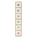 こどものかお(Kodomonokao) スタンプ ポチッとシックス 主要な教科 1800-020
