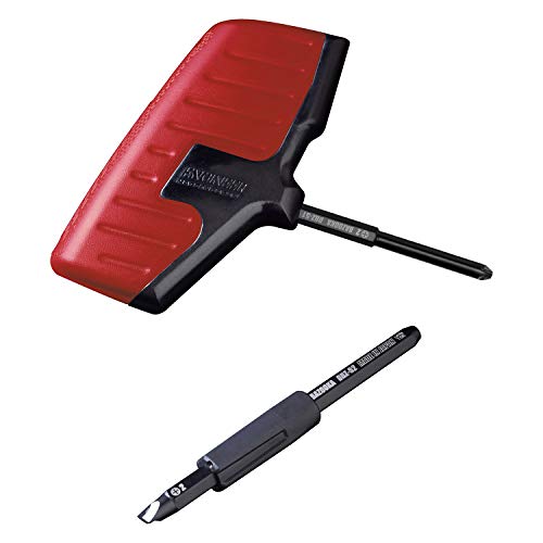 ENGINEER エンジニア ネジザウルスバズーカ ネジ外し用ドライバー 皿・平ネジ対応 【潰れた+ネジ(#2)用】 赤 DBZ-60R