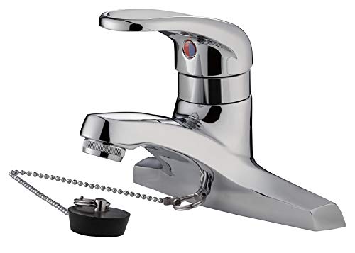 SANEI(サンエイ) シングル洗面混合栓 台付 2穴 取付ピッチ102mm ゴム栓付き 泡沫吐水 JIS規格 日本製 K57C-13