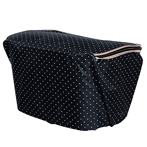 前カゴ用ドットブラック/約W46×D31×H32cm/34256・Style:前カゴ用・パッケージ個数:1・サイズ:約W46×D31×H32cm・素材:ポリエステル(PUコーティング)、EVAファスナー式で荷物の出し入れが簡単。ひったくり防止や雨・ホコリ対策に使える。