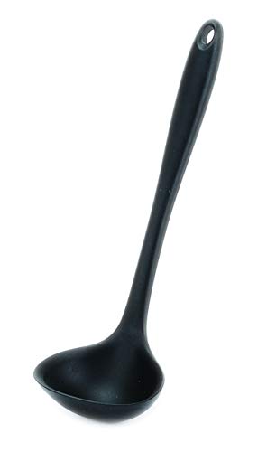 機能的で実用的なデザインBLACK/約全長305×幅90×高さ70mm/G-5081・Size:約全長305×幅90×高さ70mmPatternName:お玉 大・パッケージ個数:1・製品サイズ:(約)全長29×幅9×高さ6.5cm・製品重量:(約)0.1kg・素材・材質:表面/シリコーンゴム(耐熱温度230度)、中芯/ナイロン(耐熱温度170度)・生産国:中国・※食器洗い乾燥機OK最後まですくいやすい皿形状 フチにフィットして残さずすくえる 食器洗い乾燥機OK