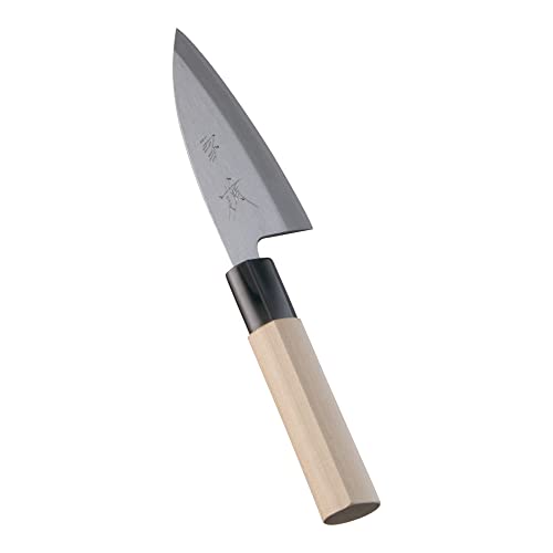 遠藤商事 TKG 包丁 アジ切 サイズ(cm)10.5 全長(mm)230 質量(g)80 背厚(mm)2.5 切れ味の良い鋼 雪藤シリーズ 中