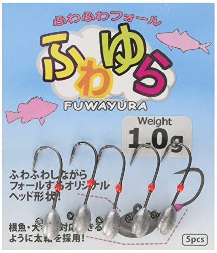 ジグヘッドふわゆら1.0g/#6/1504899・PatternName:1.0g・パッケージ個数:1・入数:7個・線径:0.7mm・フックサイズ:#6・ヘッド部にサイズ表記あり太軸、ロングシャンクの万能型ジグヘッド！ 尺メバルや大型のアジ、カサゴ、チヌ、セイゴ等に対応! ただ巻では水受けカップ効果で引き抵抗があり、ゆっくりレンジキープをしながら巻くことができ、フォールではゆっくり落とすことができるマルチジグヘッドです。 大物に対応できる太軸＋ワームキーパーによるワームのズレ防止により、使いやすいジグヘッドに仕上がってます。