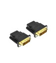 HDMI DVI 変換 アダプタ ケーブル HDMIからDVIに変換 DVIオス HDMIメス 金メッキ 金コネクタ 2個セット