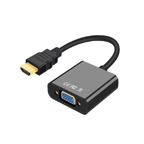 HDMI to VGA 変換アダプタ 変換ケーブル D-SUB 15ピン 1080p HDTV プロジェクター PC 変換コネクタ 電源不要 ブ