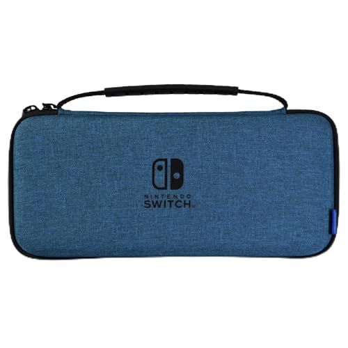 【任天堂ライセンス商品】スリムハードポーチ プラス for Nintendo Switch ブルー【Nintendo Switch 有機ELモデ